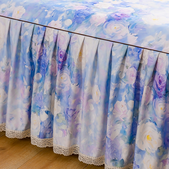 91家纺网 家纺一手货源 找家纺 家之硕家纺 2025春夏新款床裙款四件套繁花似锦系列 花香四溢