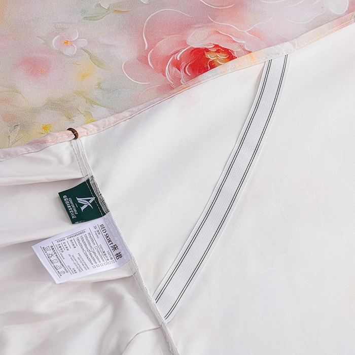 91家纺网 家纺一手货源 找家纺 家之硕家纺 2025春夏新款床裙款四件套繁花似锦系列 洛香米