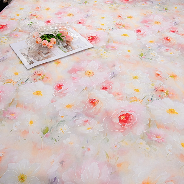 91家纺网 家纺一手货源 找家纺 家之硕家纺 2025春夏新款床裙款四件套繁花似锦系列 洛香米