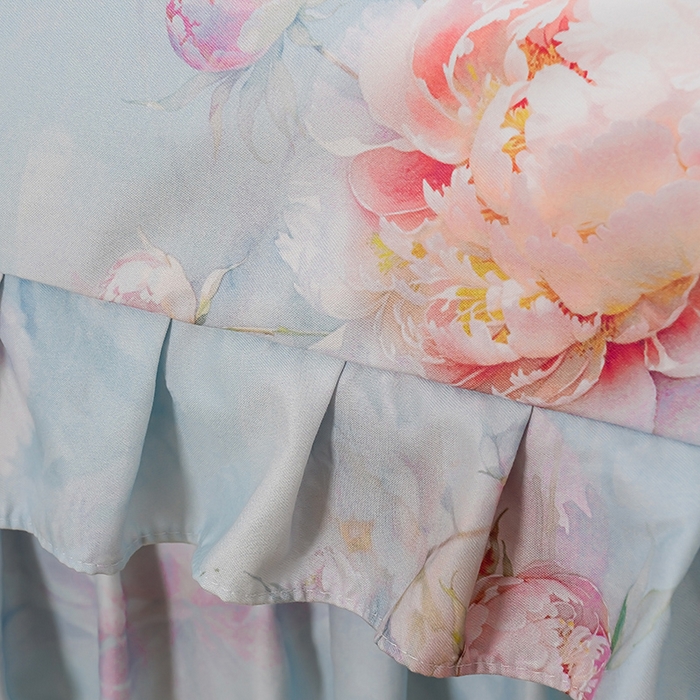 91家纺网 家纺一手货源 找家纺 家之硕家纺 2025春夏新款床裙款四件套繁花似锦系列 国色天香