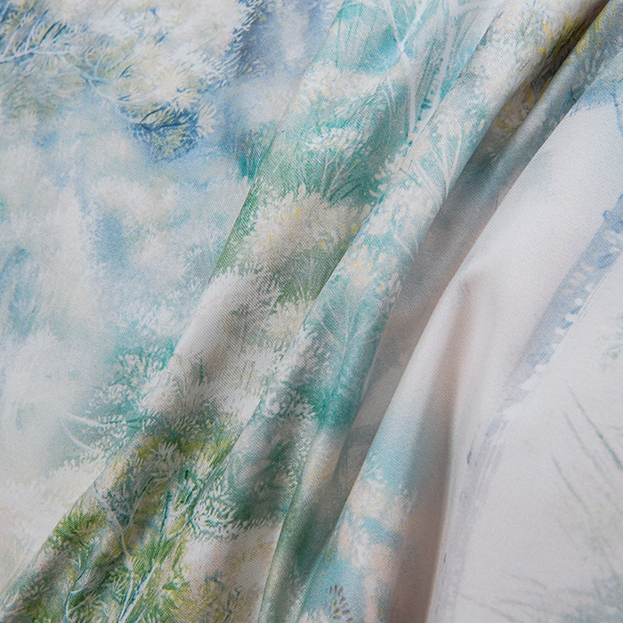 91家纺网 家纺一手货源 找家纺 家之硕家纺 2025春夏新款床裙款四件套繁花似锦系列 叶间芳华