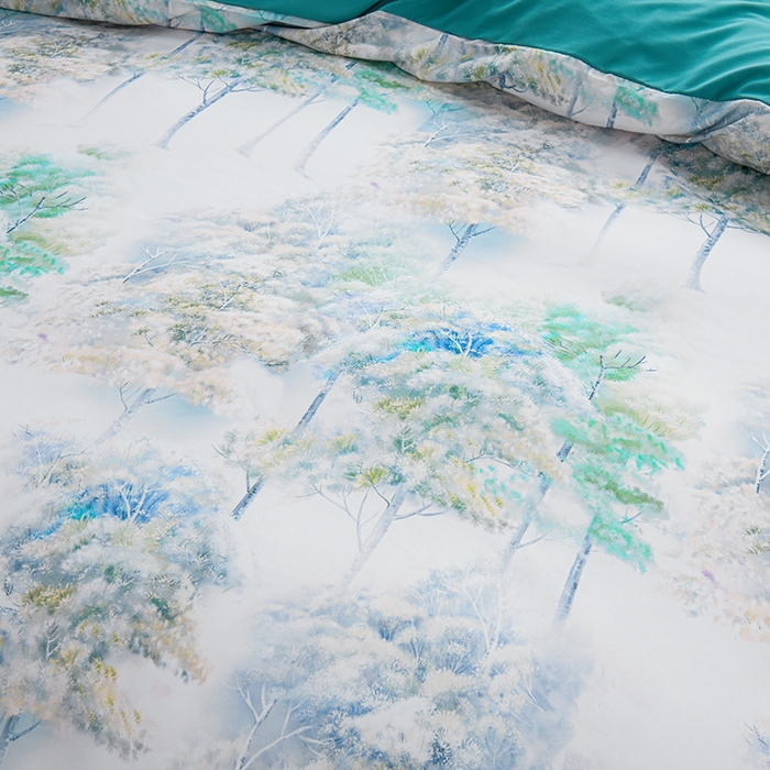 91家纺网 家纺一手货源 找家纺 家之硕家纺 2025春夏新款床裙款四件套繁花似锦系列 叶间芳华