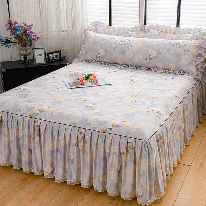 91家纺网 家纺一手货源 找家纺 （总）家之硕家纺 2025春夏新款床裙繁花似锦系列单床裙床裙单件