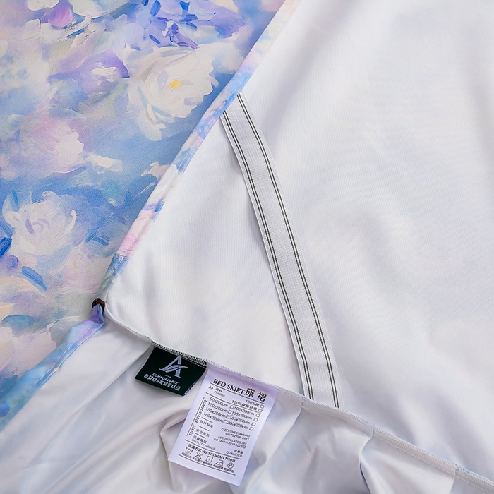 91家纺网 家纺一手货源 找家纺 家之硕家纺 2025春夏新款床裙繁花似锦系列单床裙床裙单件 花香四溢