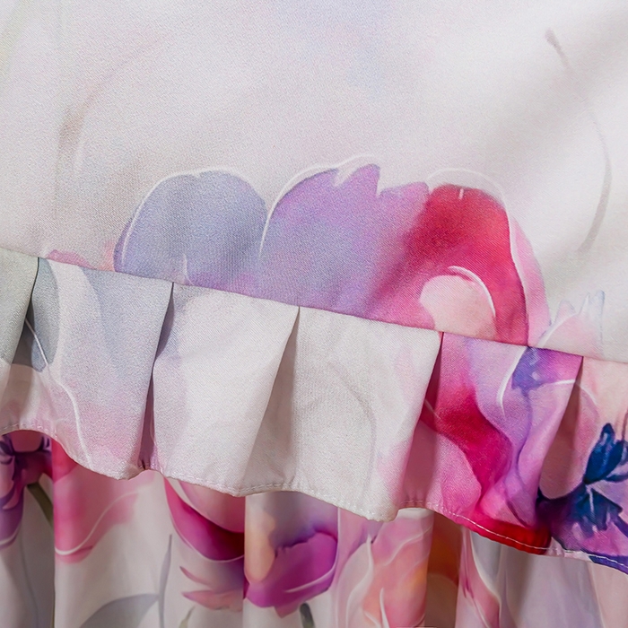 91家纺网 家纺一手货源 找家纺 家之硕家纺 2025春夏新款床裙繁花似锦系列单床裙床裙单件 陌上花开