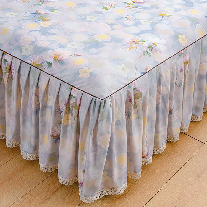 91家纺网 家纺一手货源 找家纺 家之硕家纺 2025春夏新款床裙繁花似锦系列单床裙床裙单件 静若繁花