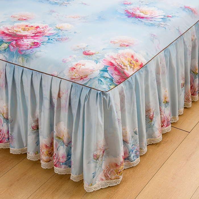 91家纺网 家纺一手货源 找家纺 （总）家之硕家纺 2025春夏新款床裙繁花似锦系列单床裙床裙单件