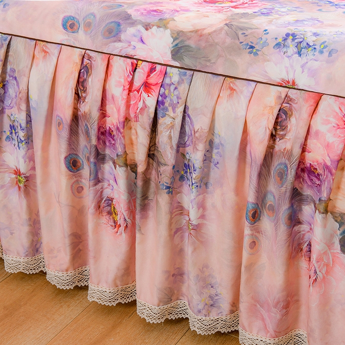 91家纺网 家纺一手货源 找家纺 家之硕家纺 2025春夏新款床裙繁花似锦系列单床裙床裙单件 苍穹雀语