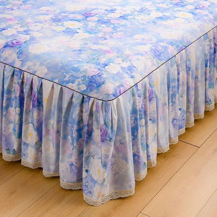 91家纺网 家纺一手货源 找家纺 家之硕家纺 2025春夏新款床裙繁花似锦系列单床裙床裙单件 花香四溢