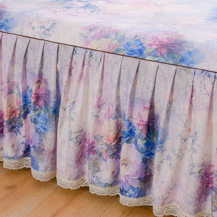 91家纺网 家纺一手货源 找家纺 家之硕家纺 2025春夏新款床裙繁花似锦系列单床裙床裙单件 迷香