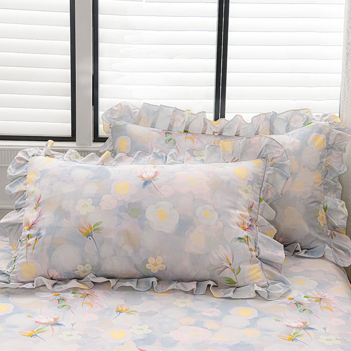 家之硕家纺 2025春夏新款繁花似锦系列单枕套小枕套枕套单件 静若繁花