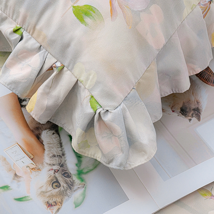 91家纺网 家纺一手货源 找家纺 家之硕家纺 2025春夏新款繁花似锦系列单枕套小枕套枕套单件 静若繁花