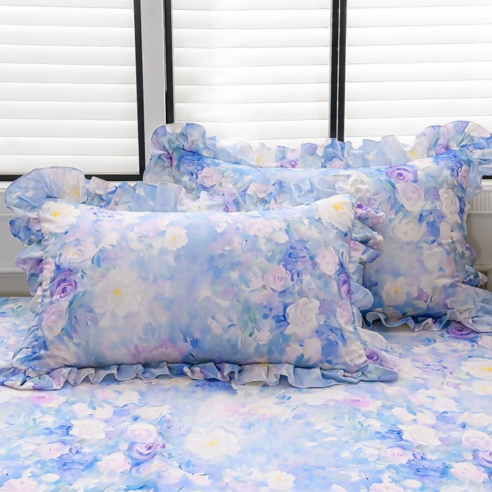 家之硕家纺 2025春夏新款繁花似锦系列单枕套小枕套枕套单件 花香四溢