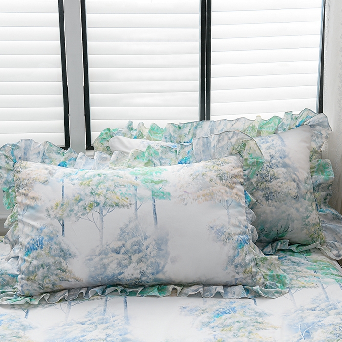 91家纺网 家纺一手货源 找家纺 （总）家之硕家纺 2025春夏新款繁花似锦系列单枕套小枕套枕套单件