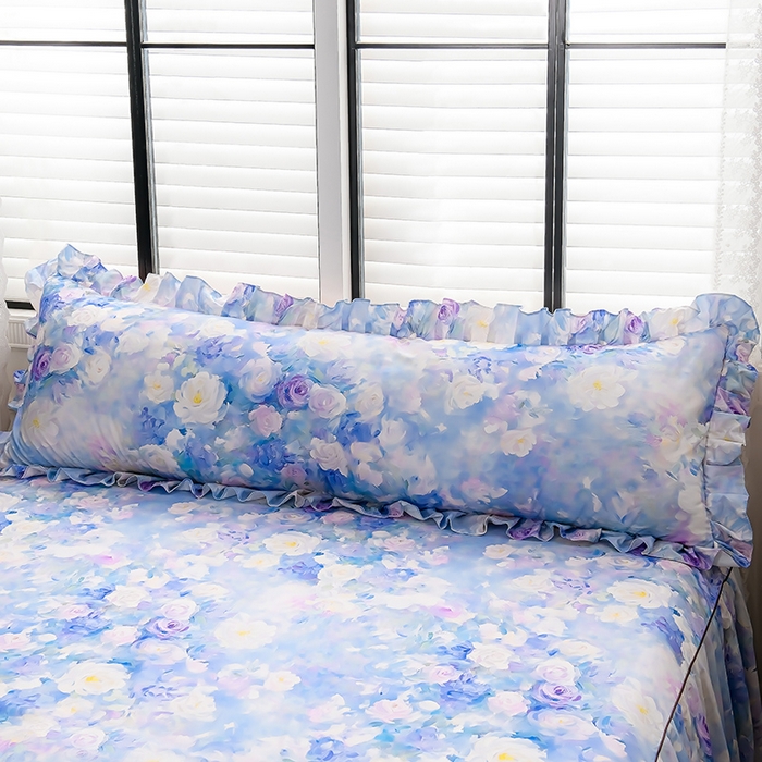 91家纺网 家纺一手货源 找家纺 （总）家之硕家纺 2025春夏新款繁花似锦系列单枕套长枕套枕套单件