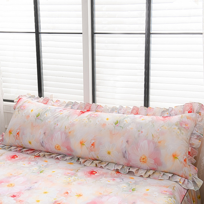 （总）家之硕家纺 2025春夏新款繁花似锦系列单枕套长枕套枕套单件
