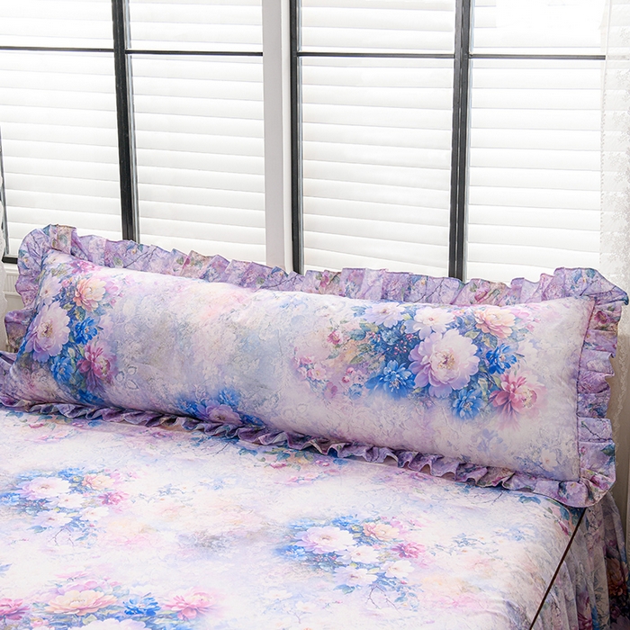 91家纺网 家纺一手货源 找家纺 （总）家之硕家纺 2025春夏新款繁花似锦系列单枕套长枕套枕套单件