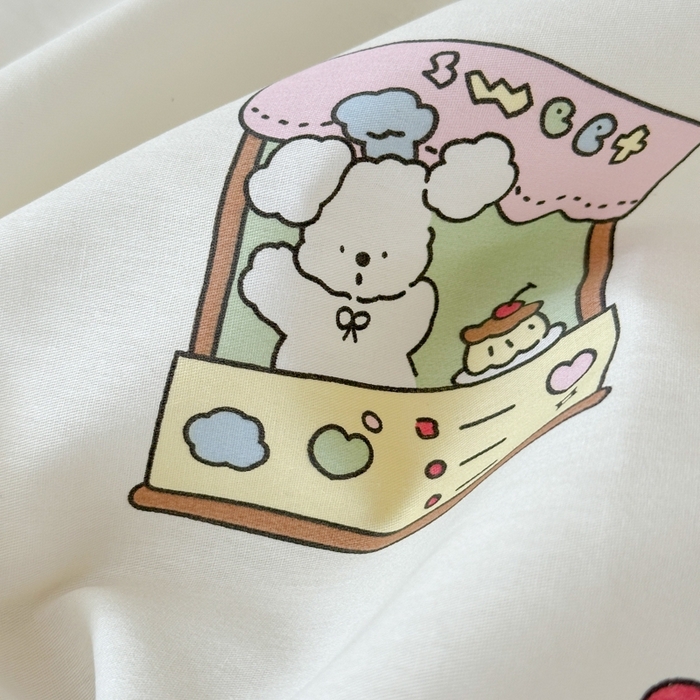 91家纺网 家纺一手货源 找家纺 曼之夏 2025新款全棉纯棉印花学生宿舍上下铺三件套 童画