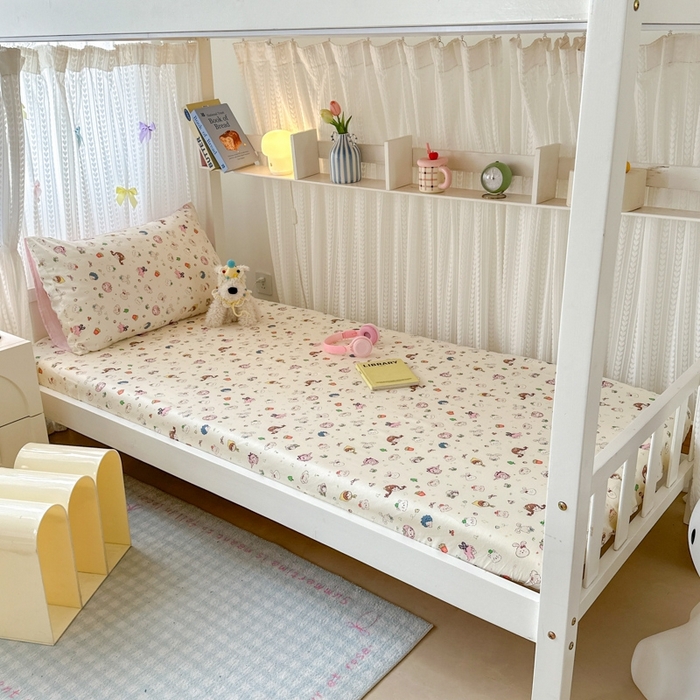 91家纺网 家纺一手货源 找家纺 曼之夏 2025新款全棉纯棉印花学生宿舍上下铺三件套 玛奇朵