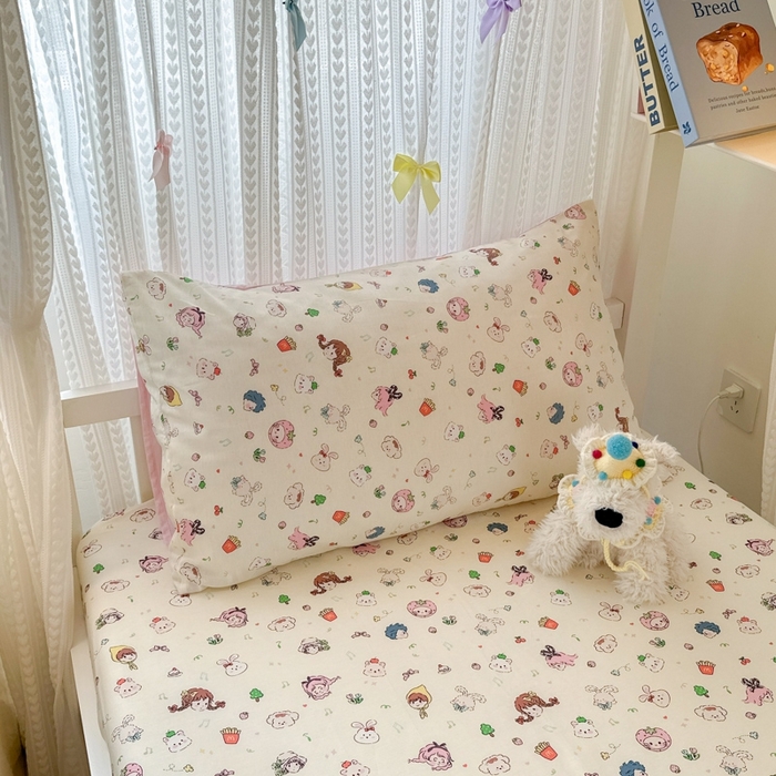 91家纺网 家纺一手货源 找家纺 曼之夏 2025新款全棉纯棉印花学生宿舍上下铺三件套 玛奇朵