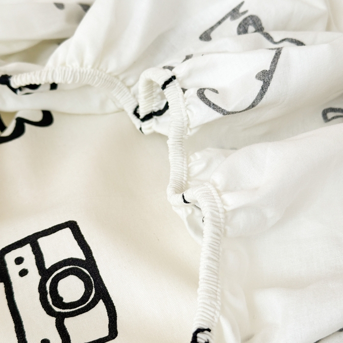 91家纺网 家纺一手货源 找家纺 曼之夏 2025新款全棉纯棉印花学生宿舍上下铺单床笠床笠单件单品床笠 嗨皮狗