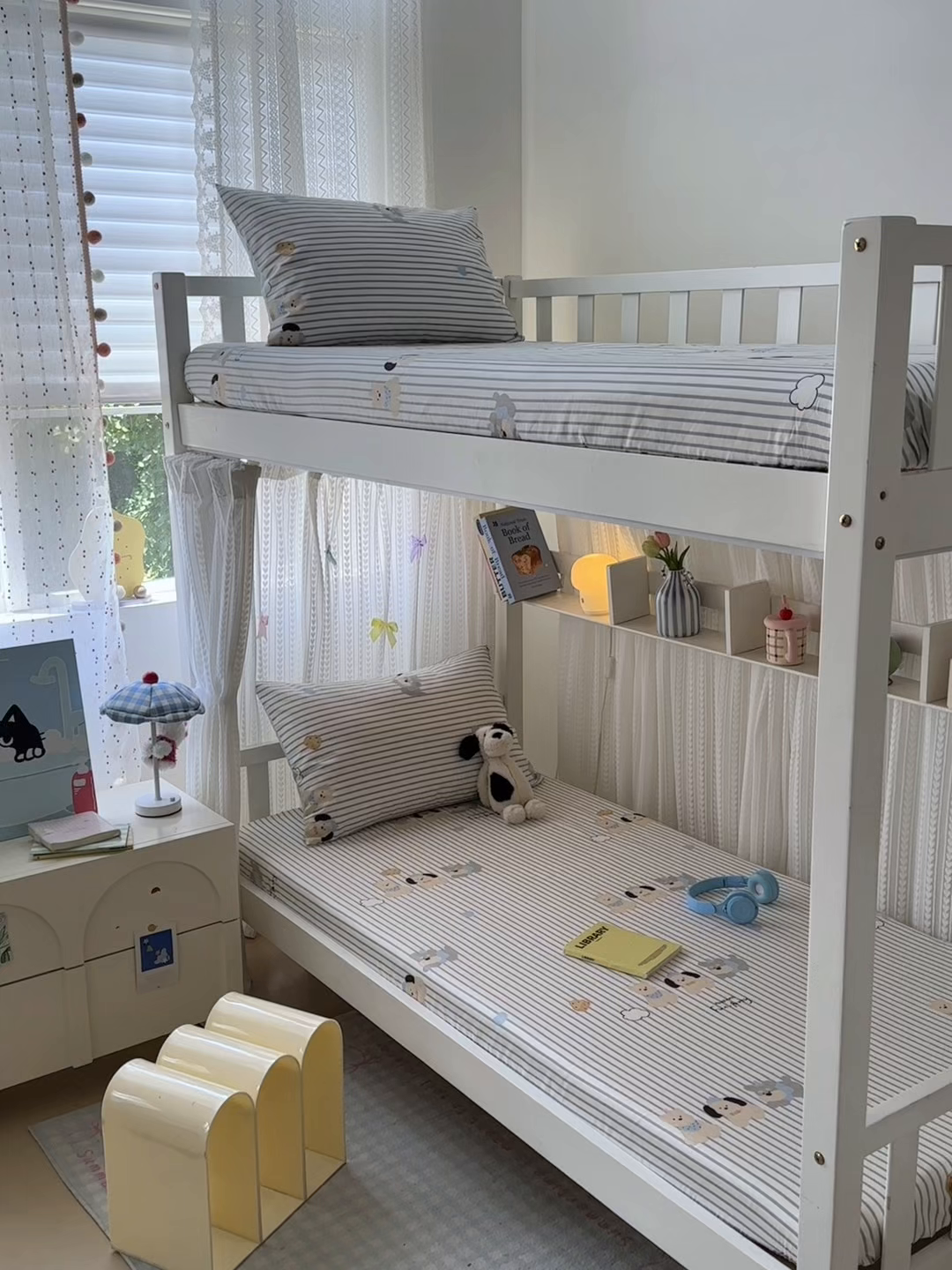 91家纺网 家纺一手货源 找家纺 曼之夏 2025新款全棉纯棉印花学生宿舍上下铺单床笠床笠单件单品床笠 小狗日记