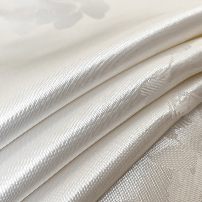 91家纺网 家纺一手货源 找家纺 千希家纺 2025春夏新款亮丝贡缎提花花边款四件套-专版花蝶系列 专版花蝶-珍珠白