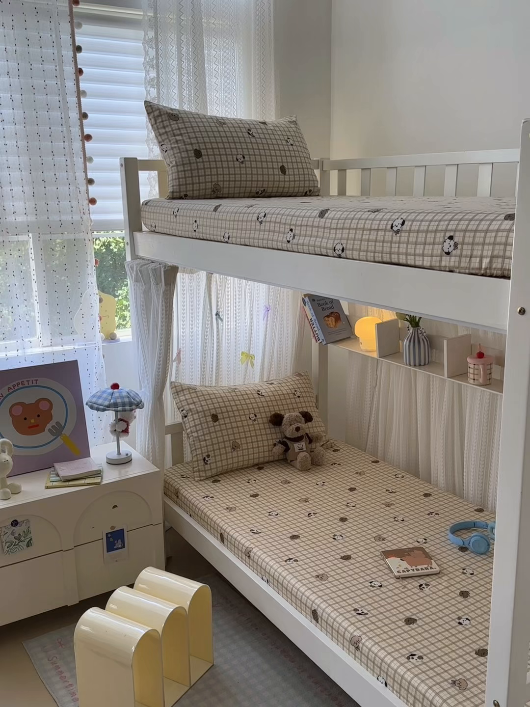 91家纺网 家纺一手货源 找家纺 曼之夏 2025新款全棉纯棉印花学生宿舍上下铺单床笠床笠单件单品床笠 曲奇小狗