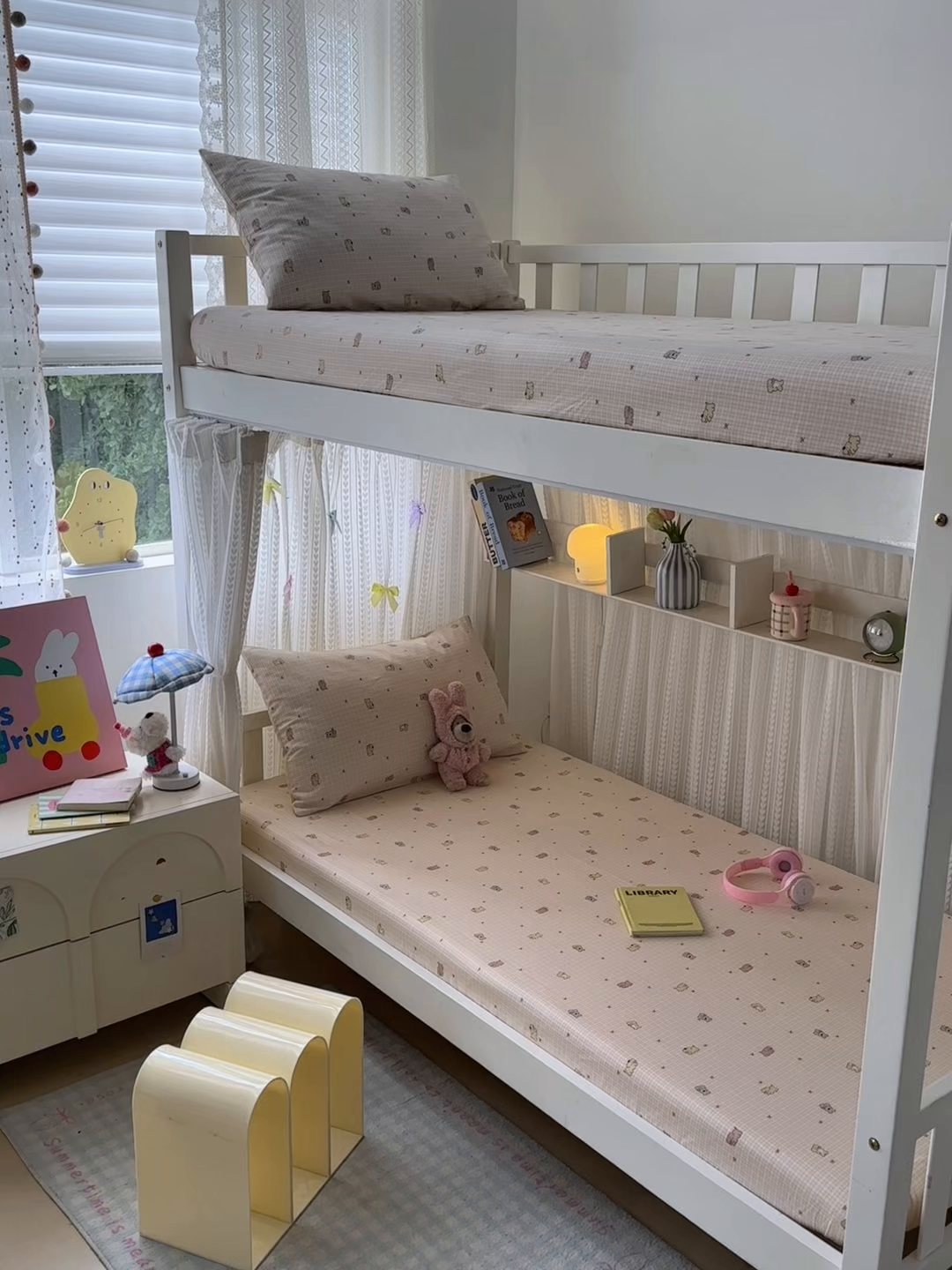 91家纺网 家纺一手货源 找家纺 曼之夏 2025新款全棉纯棉印花学生宿舍上下铺单床笠床笠单件单品床笠 泡芙小象