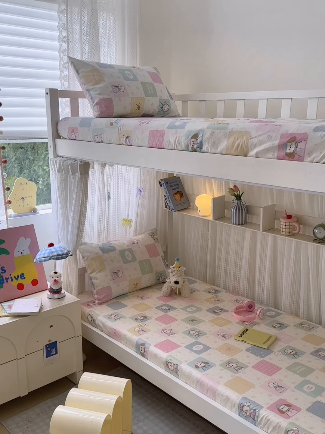 91家纺网 家纺一手货源 找家纺 曼之夏 2025新款全棉纯棉印花学生宿舍上下铺单床笠床笠单件单品床笠 开心屋