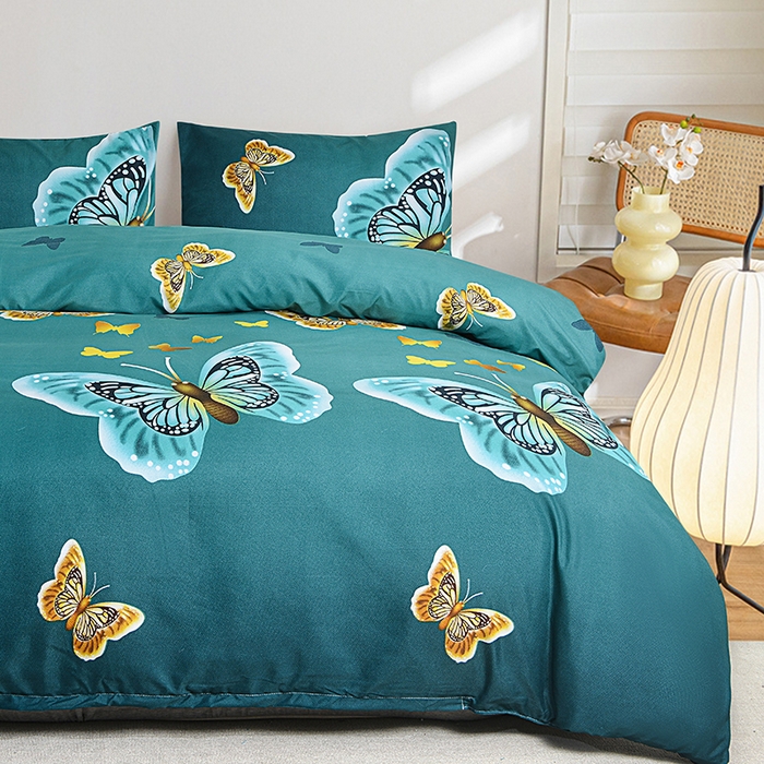 91家纺网 家纺一手货源 找家纺 柏钧家纺 2025新款芦荟棉被套单件 彩虹轩