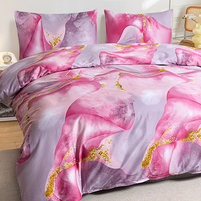 91家纺网 家纺一手货源 找家纺 柏钧家纺 2025新款芦荟棉被套单件 拂晓