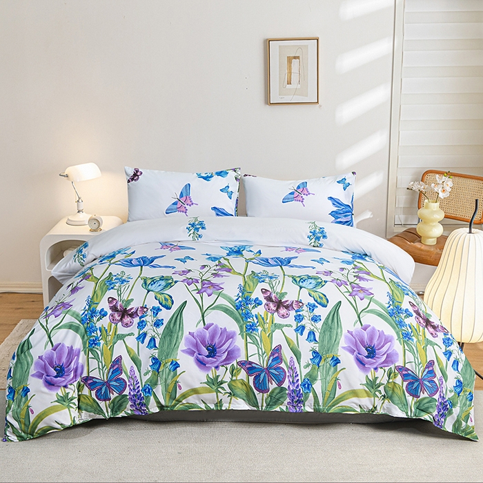 柏钧家纺 2025新款芦荟棉被套单件 花叶倾城