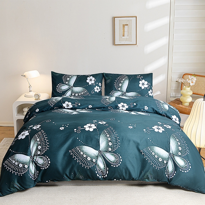 柏钧家纺 2025新款芦荟棉被套单件 化蝶飞