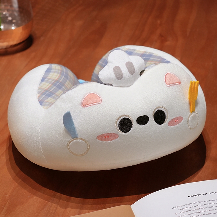 91家纺网 家纺一手货源 找家纺 （总）仟亿莱 2025新款小厨师格纹系列驼峰u枕