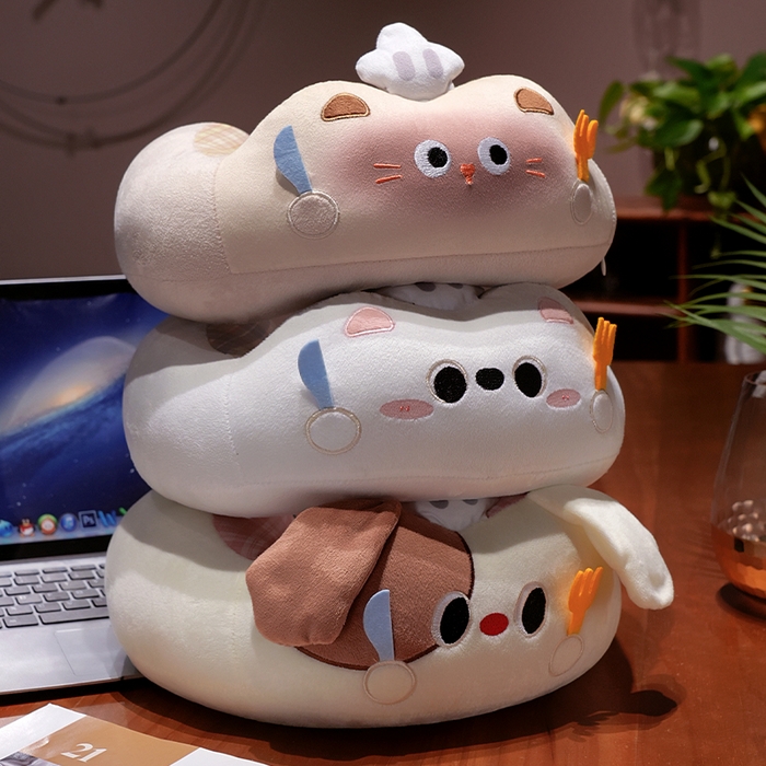 91家纺网 家纺一手货源 找家纺 （总）仟亿莱 2025新款小厨师格纹系列驼峰u枕