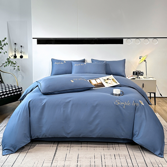 91家纺网 家纺一手货源 找家纺 （总）宇彬家纺 2025直播热款新款13374全棉母婴级麻绳滚边纯棉色刺绣单品被套