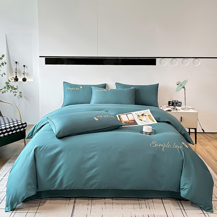 91家纺网 家纺一手货源 找家纺 （总）宇彬家纺 2025直播热款新款13374全棉母婴级麻绳滚边纯棉色刺绣单品被套