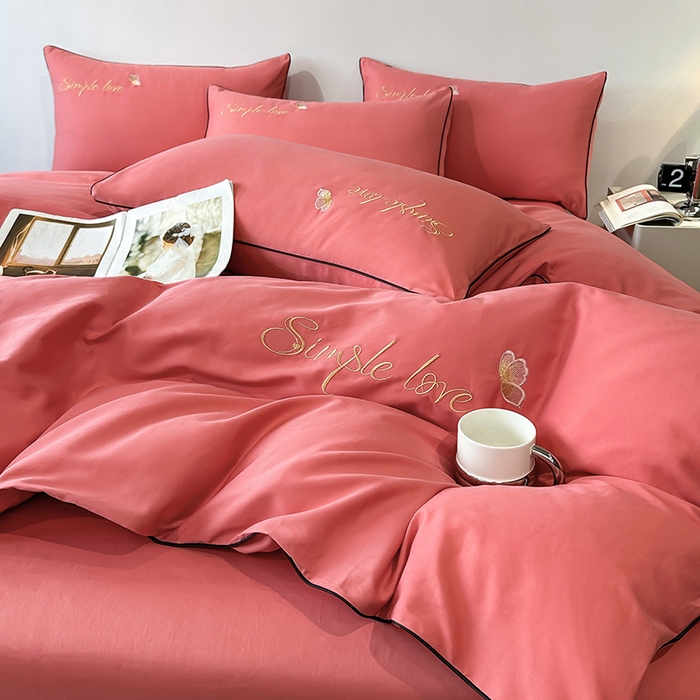 91家纺网 家纺一手货源 找家纺 （总）宇彬家纺 2025直播热款新款13374全棉母婴级麻绳滚边纯棉色刺绣单品被套