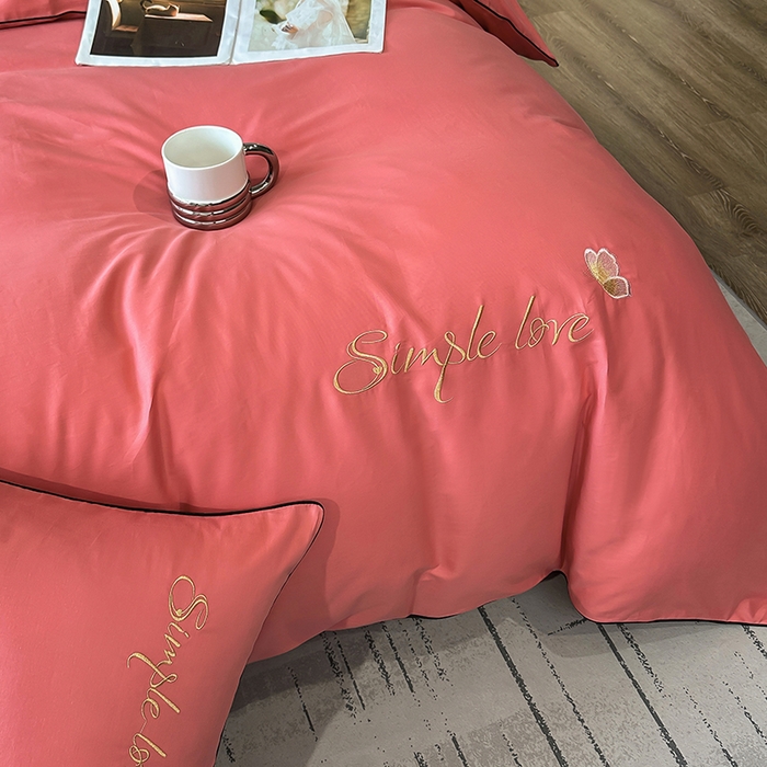 91家纺网 家纺一手货源 找家纺 （总）宇彬家纺 2025直播热款新款13374全棉母婴级麻绳滚边纯棉色刺绣单品被套