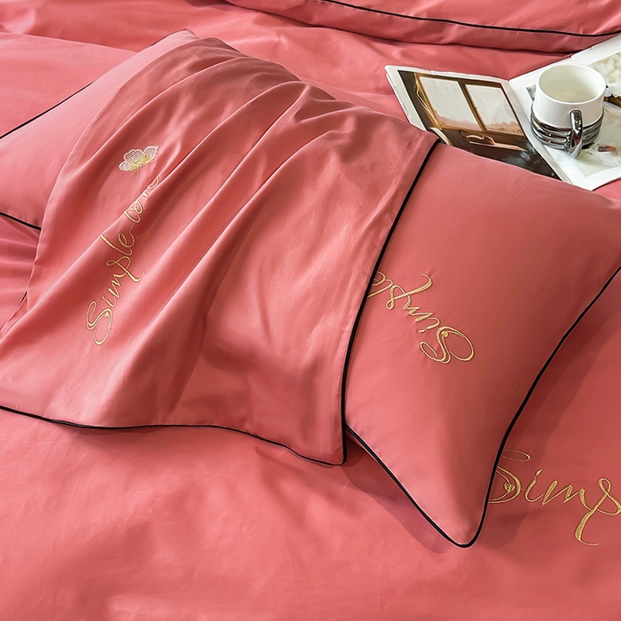 91家纺网 家纺一手货源 找家纺 （总）宇彬家纺 2025直播热款新款13374全棉母婴级麻绳滚边纯棉色刺绣单品被套