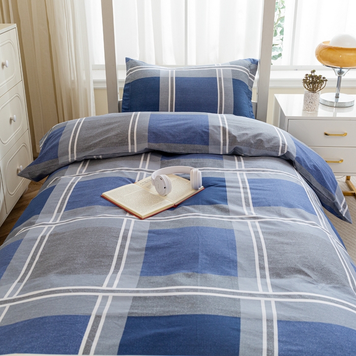 91家纺网 家纺一手货源 找家纺 简冠家纺 2025新款全棉学生三件套宿舍三件套纯棉学生床垫羽丝绒被子被芯 格兰