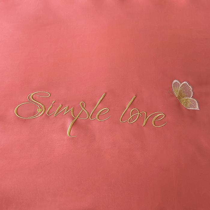 91家纺网 家纺一手货源 找家纺 宇彬家纺 2025直播热款新款13374全棉母婴级麻绳滚边纯棉色刺绣单品被套 轻奢 宝石红