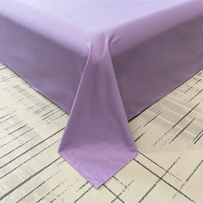 91家纺网 家纺一手货源 找家纺 宇彬家纺 2025直播热款新款13374全棉母婴级麻绳滚边纯棉色刺绣单品被套 轻奢 典雅紫