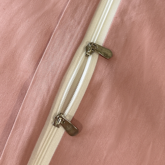 91家纺网 家纺一手货源 找家纺 宇彬家纺 2025直播热款新款13374全棉母婴级麻绳滚边纯棉色刺绣单品被套 轻奢 奶油粉