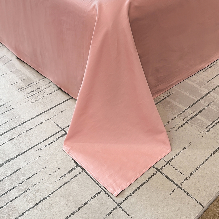 91家纺网 家纺一手货源 找家纺 宇彬家纺 2025直播热款新款13374全棉母婴级麻绳滚边纯棉色刺绣单品被套 轻奢 奶油粉