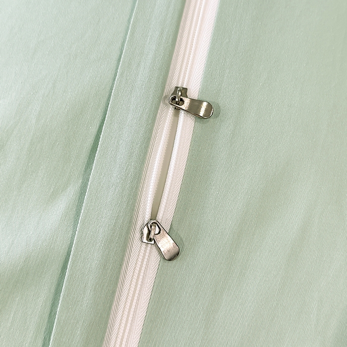 91家纺网 家纺一手货源 找家纺 宇彬家纺 2025直播热款新款13374全棉母婴级麻绳滚边纯棉色刺绣单品被套 轻奢 炫彩绿