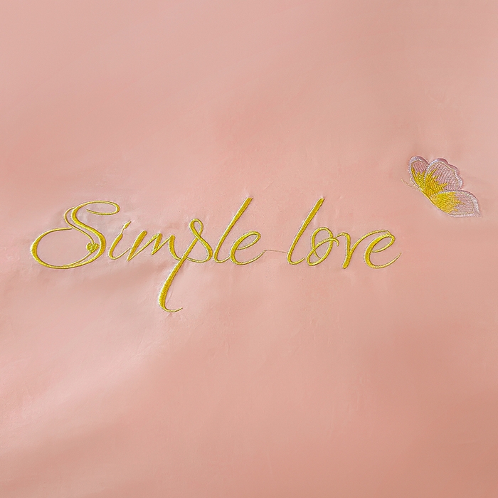 91家纺网 家纺一手货源 找家纺 宇彬家纺 2025直播热款新款13374全棉母婴级麻绳滚边纯棉色刺绣单品被套 轻奢 玉颜粉