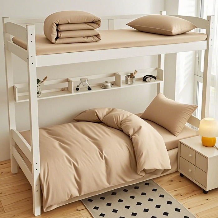 91家纺网 家纺一手货源 找家纺 （总）全美家居 2025新款学生全棉纯棉三件套-纯色系列