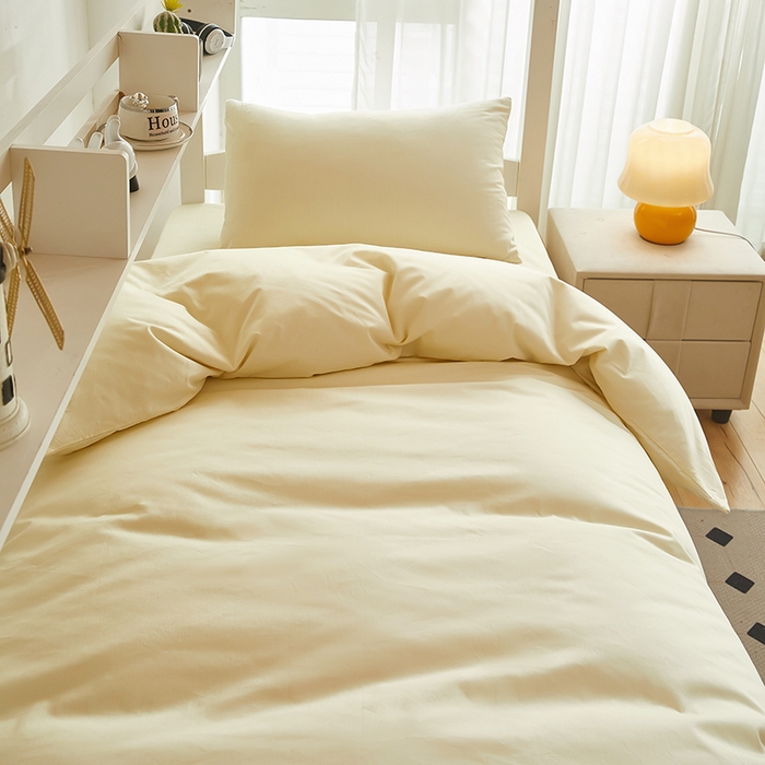 91家纺网 家纺一手货源 找家纺 （总）全美家居 2025新款学生全棉纯棉三件套-纯色系列